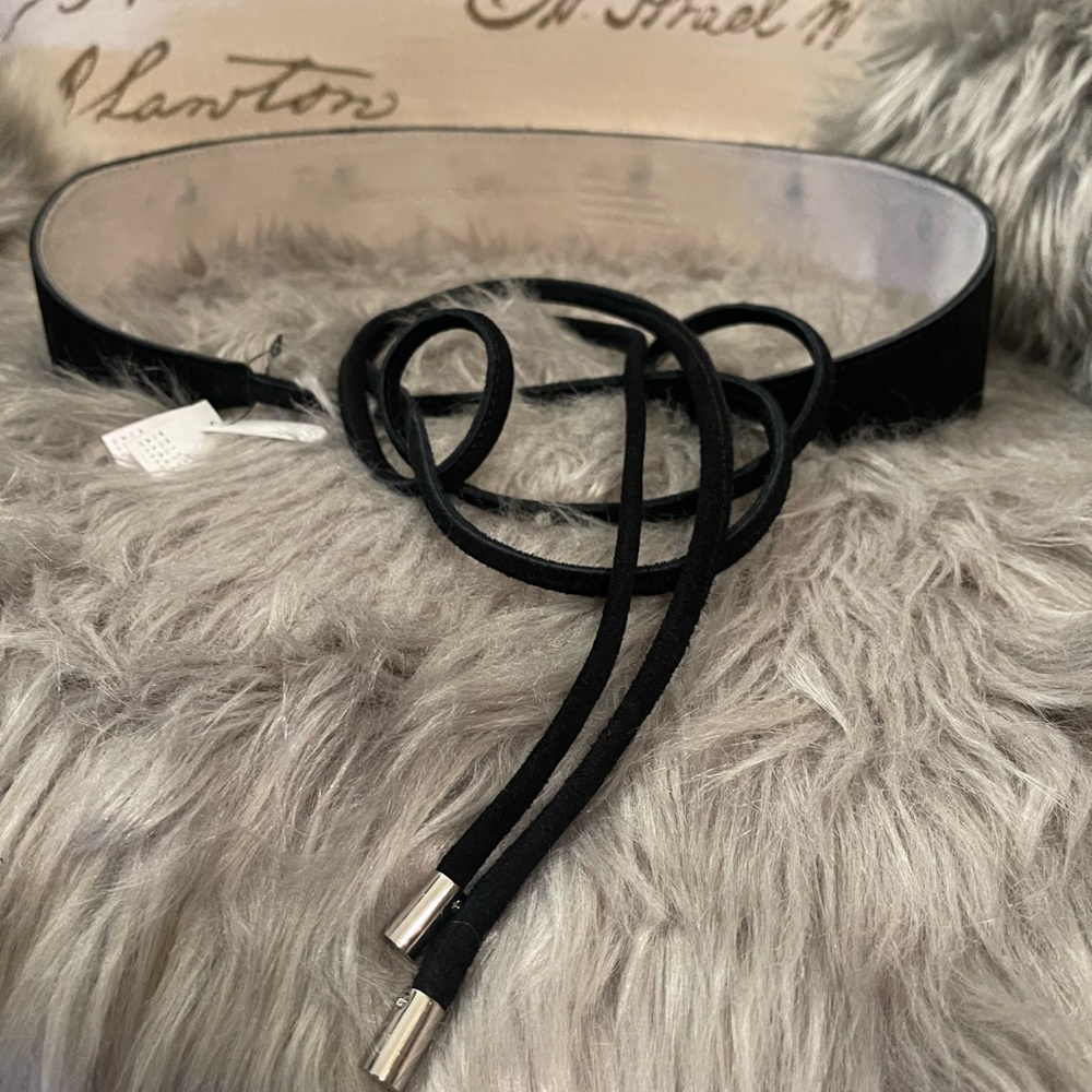 NWOT White House Black Market Black Floral Obi Belt - Picture 5 of 11